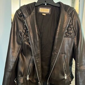 Michael Kors black leather jacket